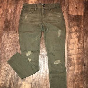 Express Jeans - Olive green distressed jeans Express Jeans - Olive green distressed jeans